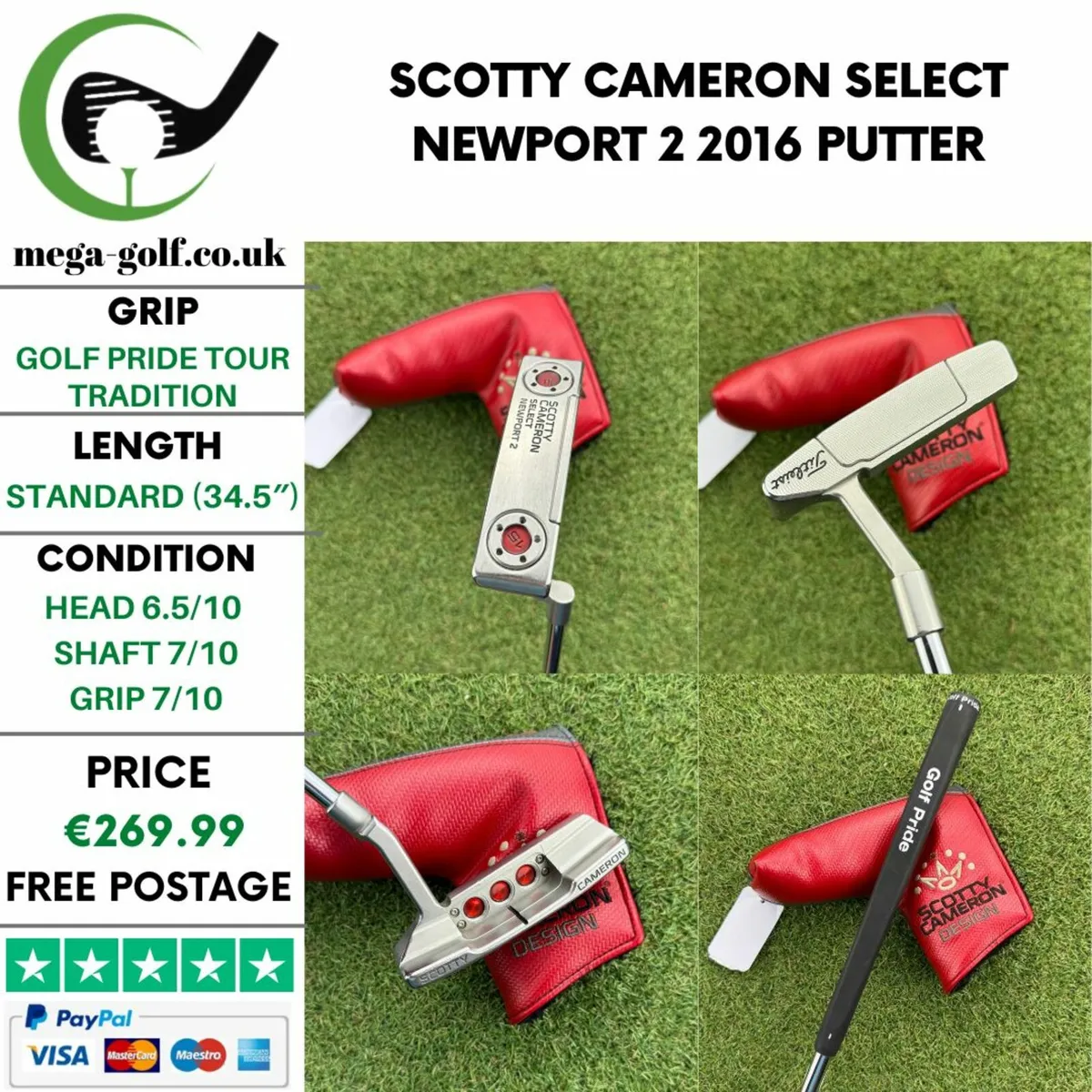 Scotty Cameron Select Newport 2 2016 Putter /34.5" - Image 1