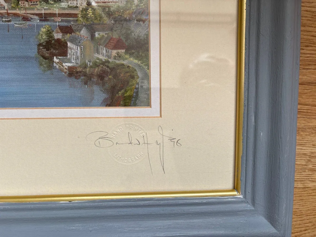 Framed hand printed painting of Kinsale - Image 3