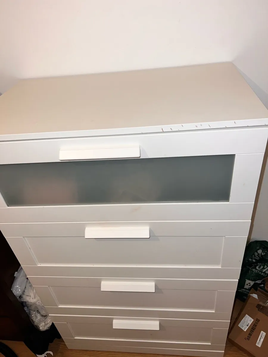 Chest Of 4 Drawers, White, 78x124cm - Image 2
