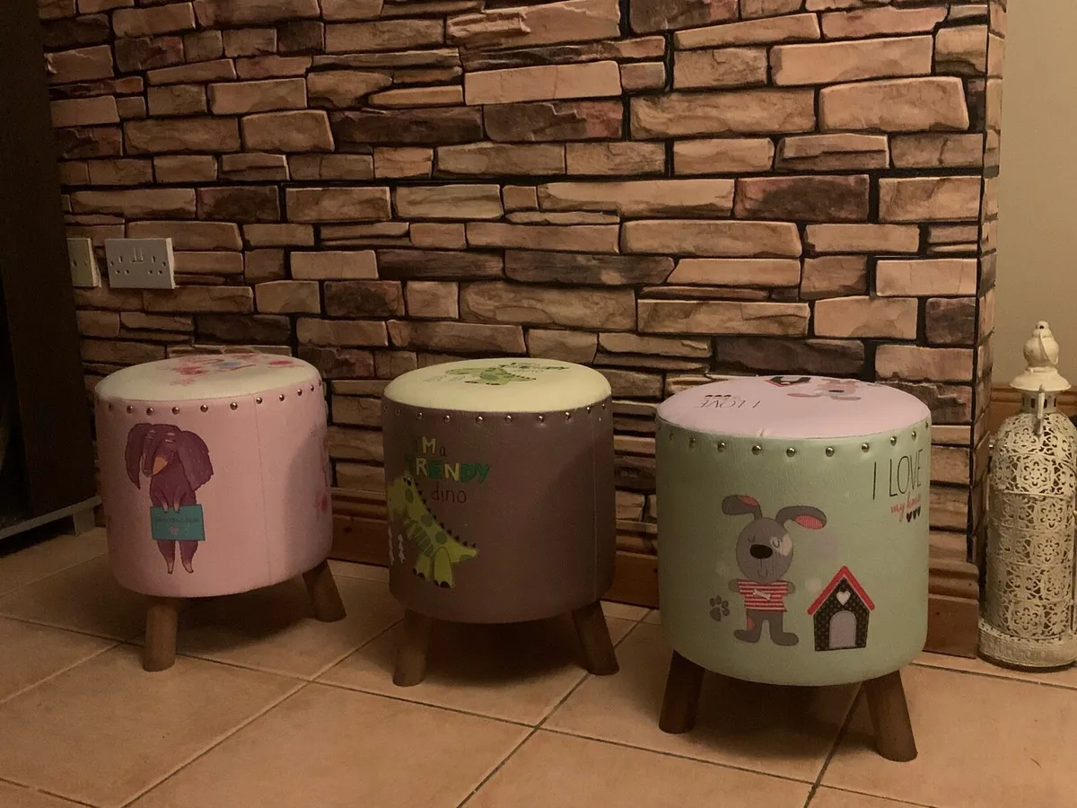 3 beautiful kids stools €30 each gorey - Image 1