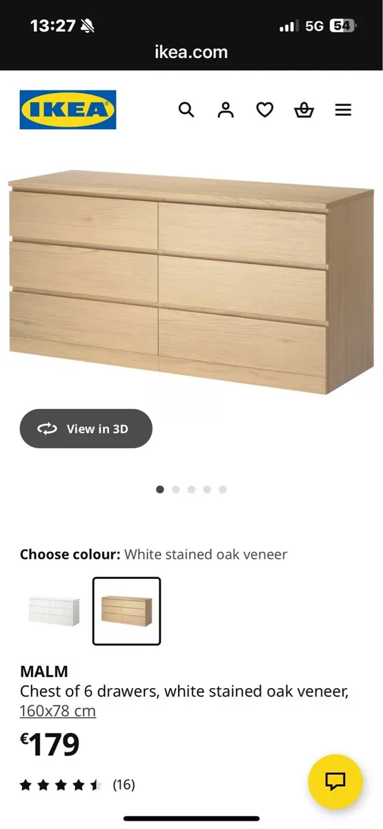 Malm Chest of 6 Deep Drawers extra support tracks - Image 3