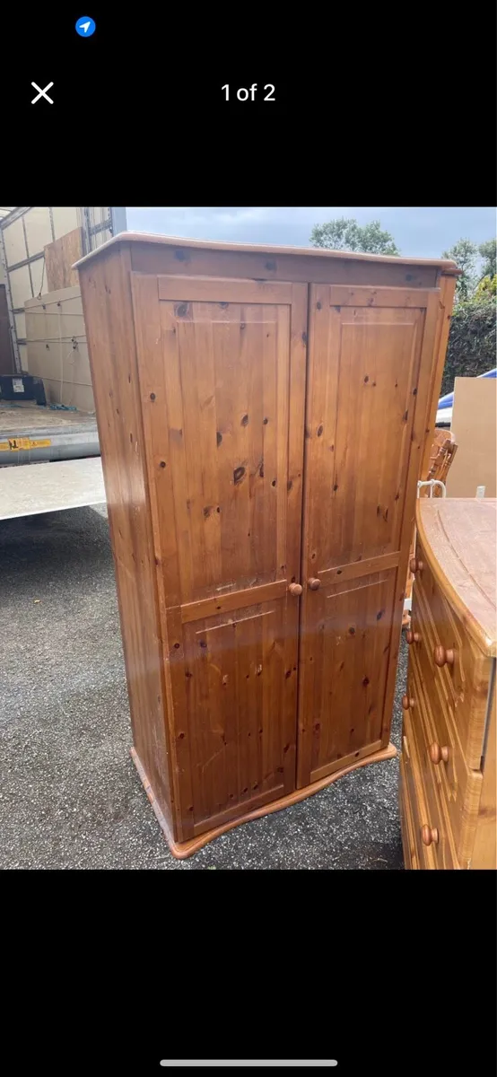 Solid pine wardrobe - Image 2