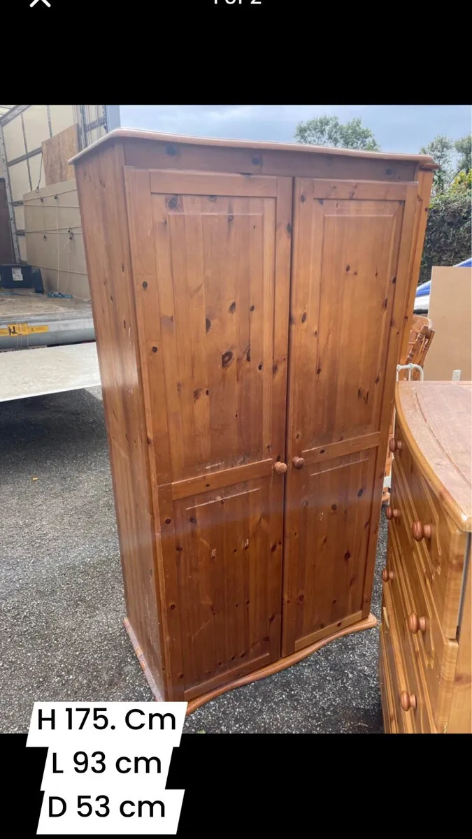 Solid pine wardrobe - Image 3