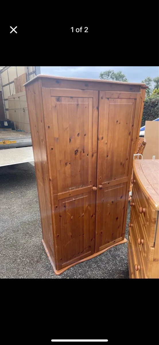 Solid pine wardrobe - Image 4