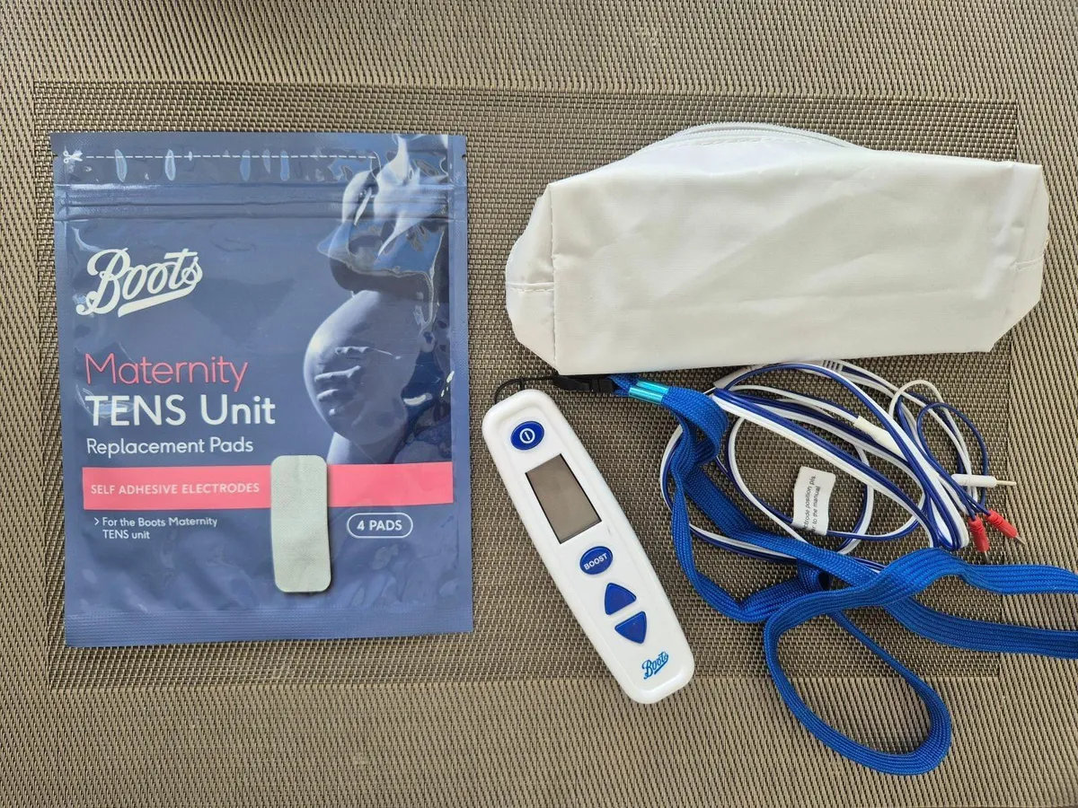 Maternity TENS unit with electrode pads
