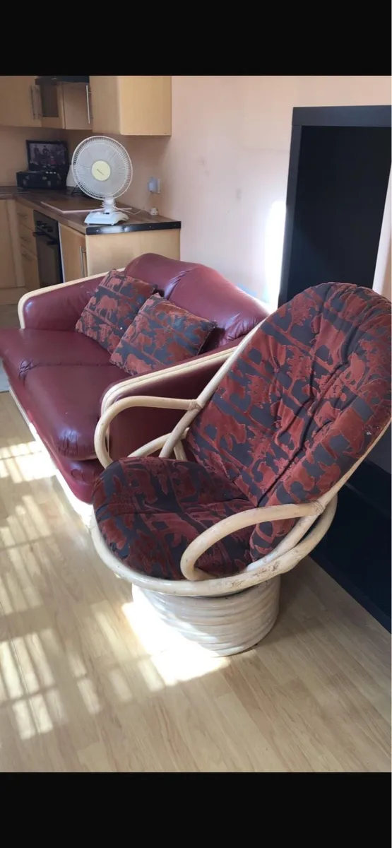 Couch and swivel chair