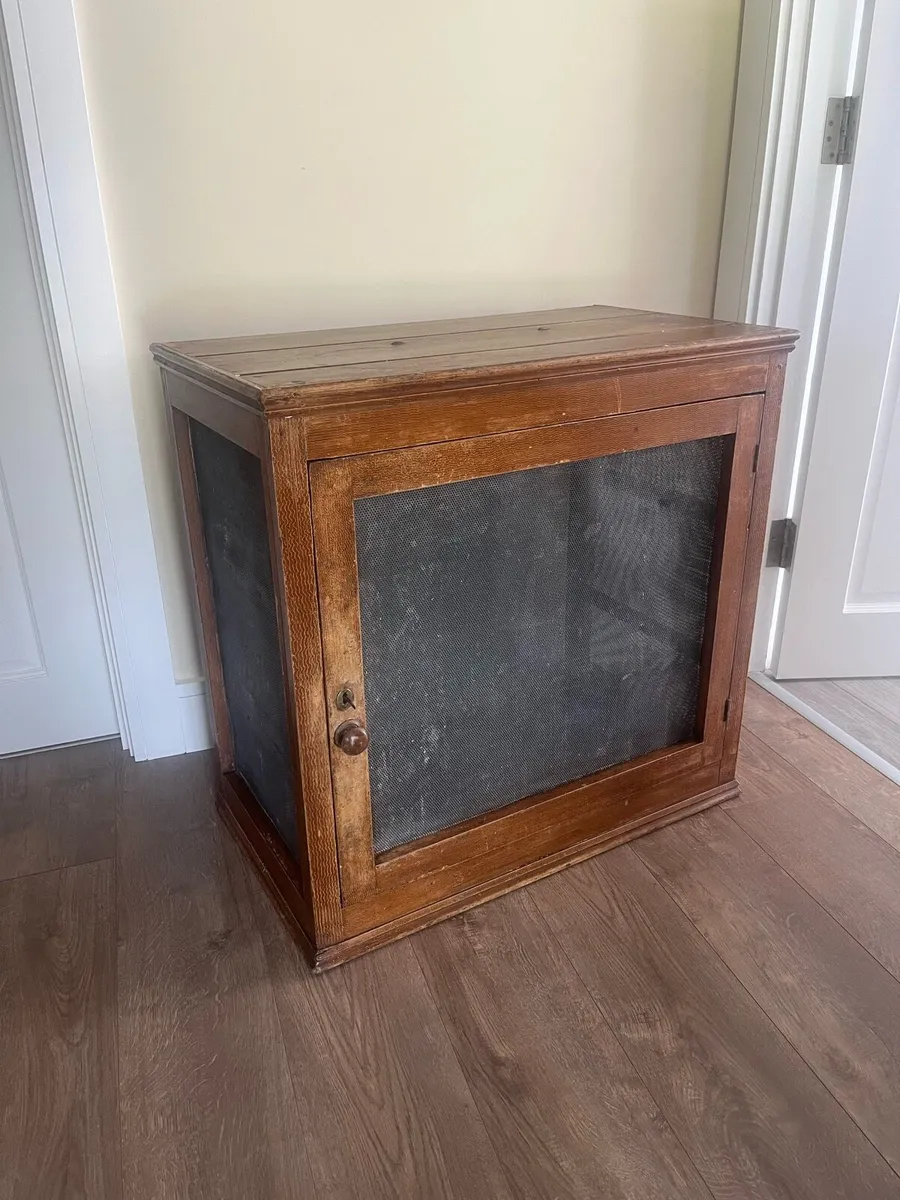 Antique Irish Scumbled Pine Meat Safe - Image 2