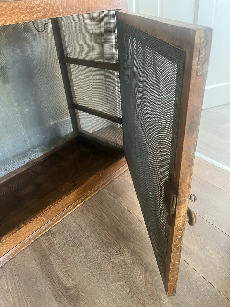 Antique Irish Scumbled Pine Meat Safe - Image 3