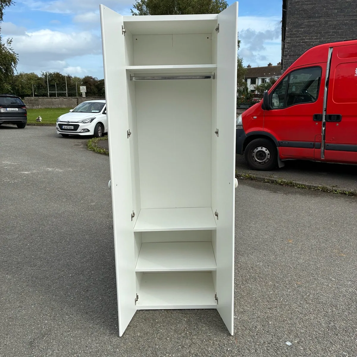 Tall white Kids wardrobe lots of storage - Image 2