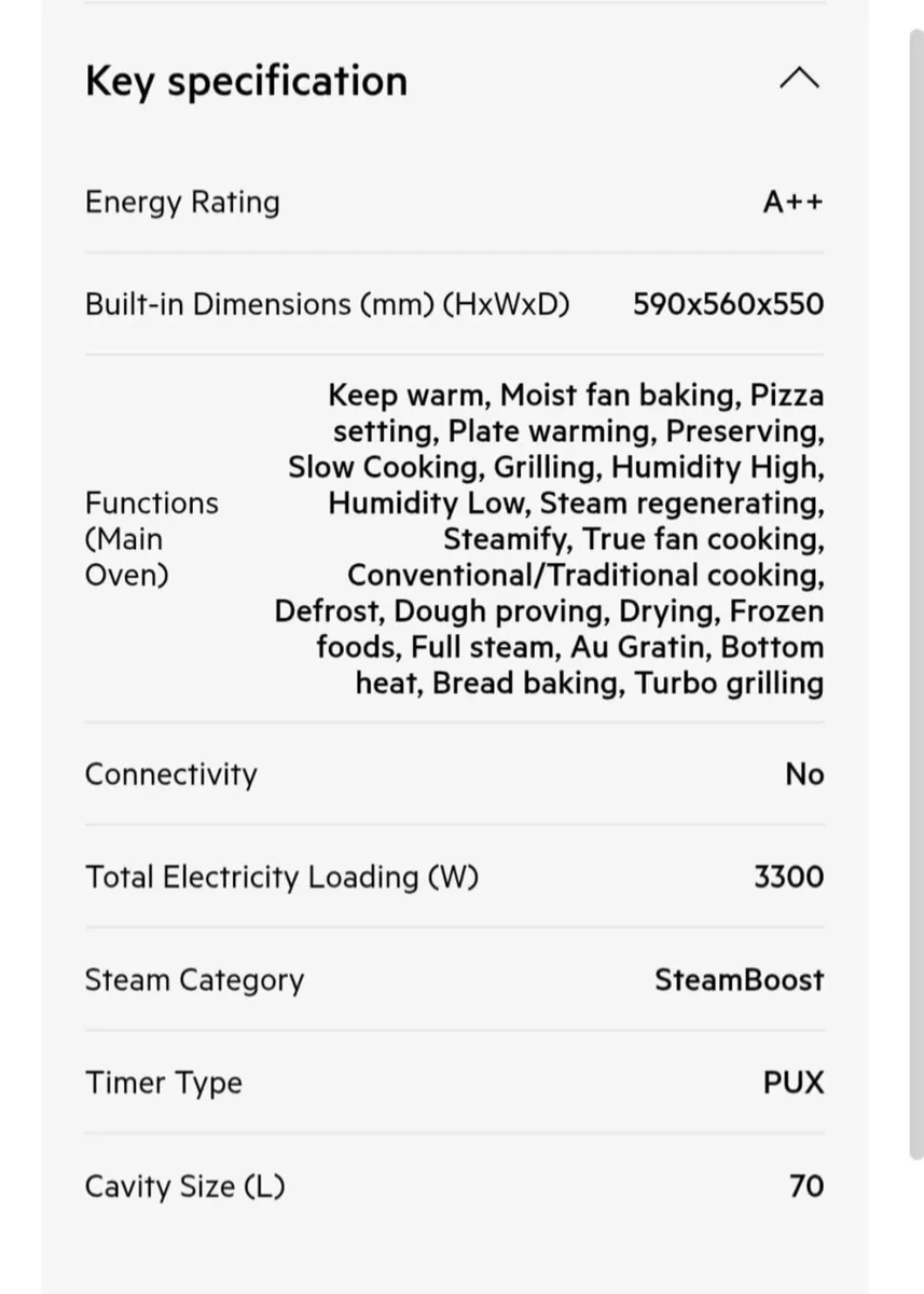AEG OVEN IN BOX - IN BOX -NO STEAM FUNCTION - Image 2