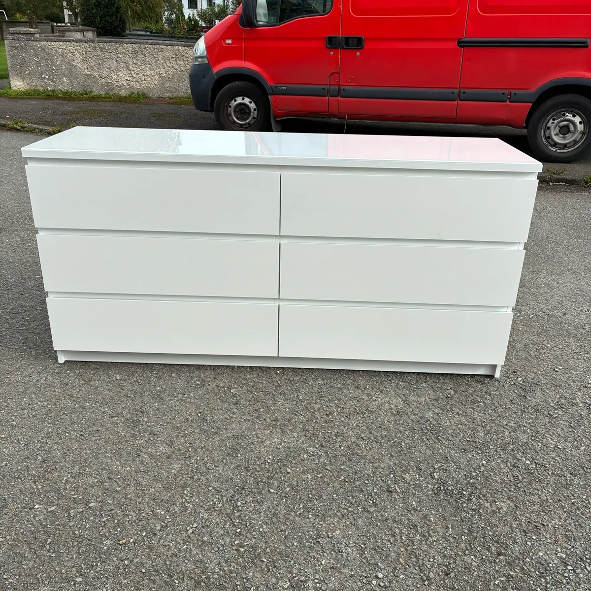 Malm White Chest of 6 deep Drawers - Image 1