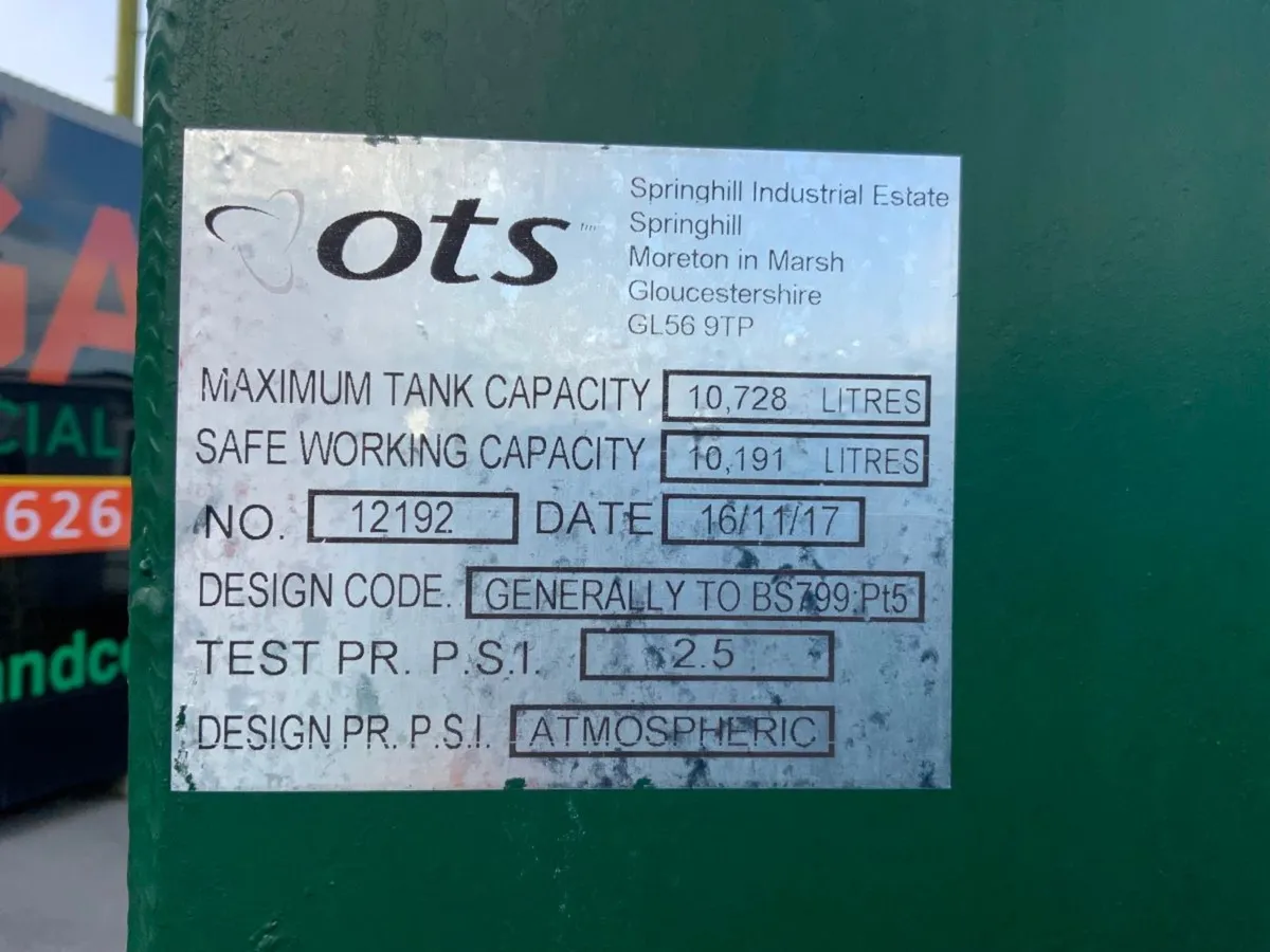 10000lts STEEL STORAGE TANK.....4422. - Image 3
