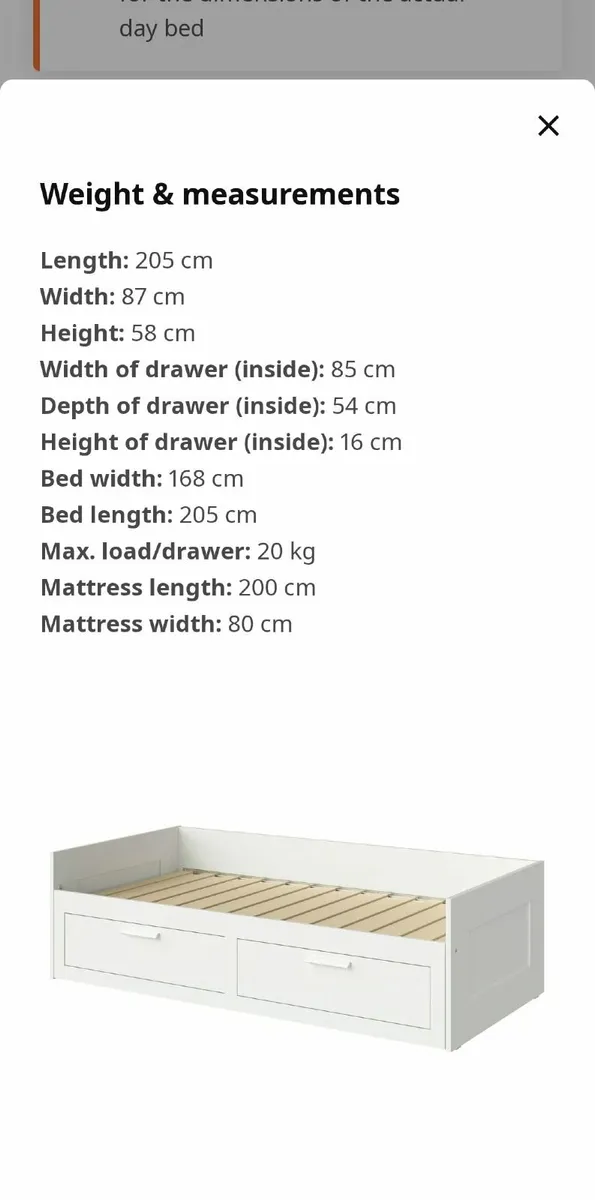 IKEA Brimnes day bed - Image 2
