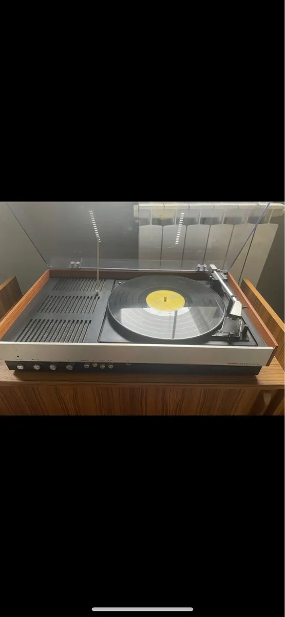 Bush record player + stand - Image 1