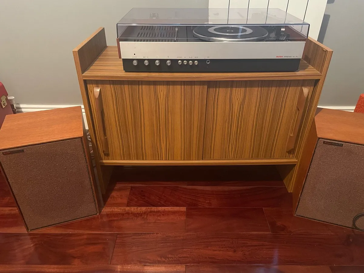 Bush record player + stand - Image 2