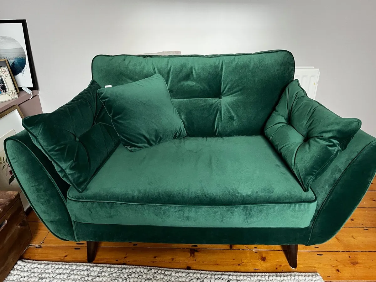 DFS French Connection Zinc 2-Seat Couch + Snuggler - Image 3
