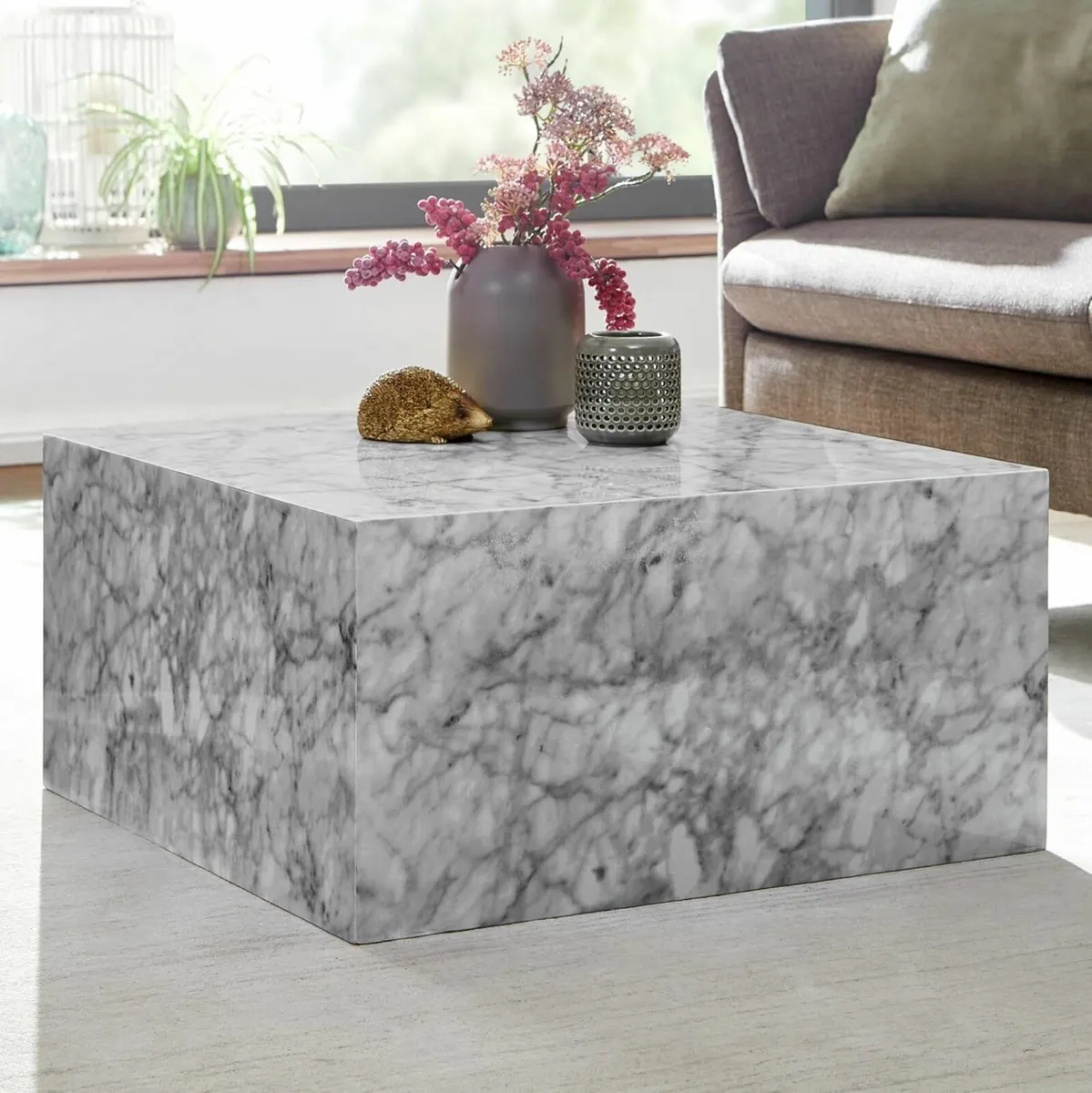 Monobloc Coffee Table High Gloss MDF Varnished Des - Image 1