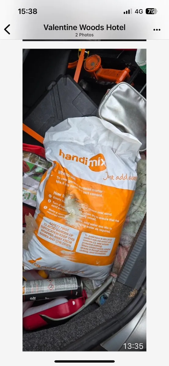 Bag of cement & multimix unused . - Image 2