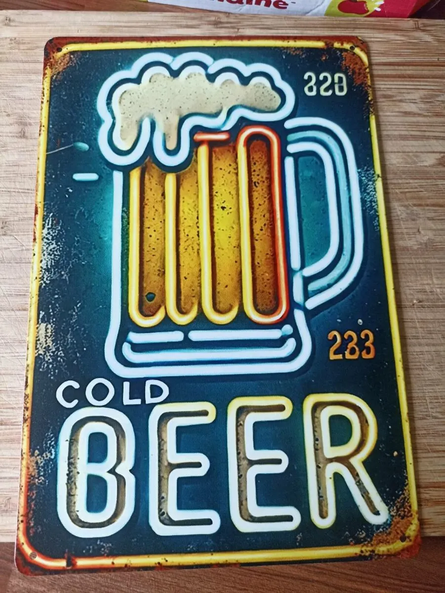 Beer signs metal 8"/8" &12"/8" - Image 2