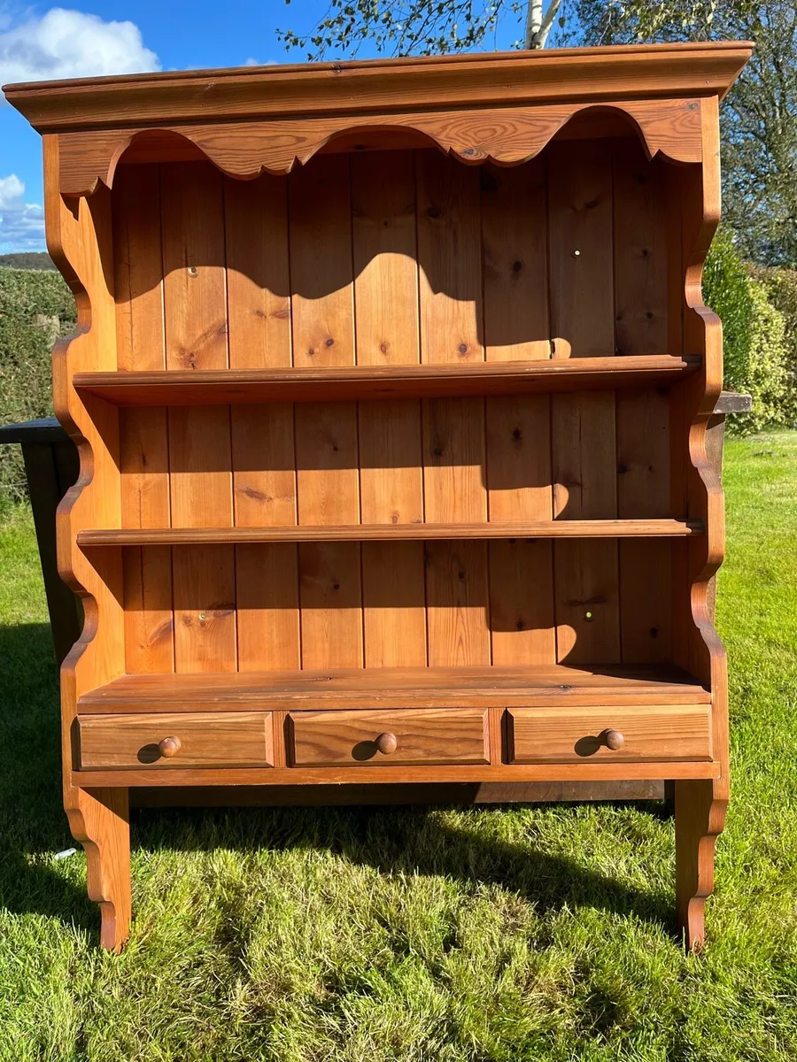 Vintage Pine Wall plate display unit