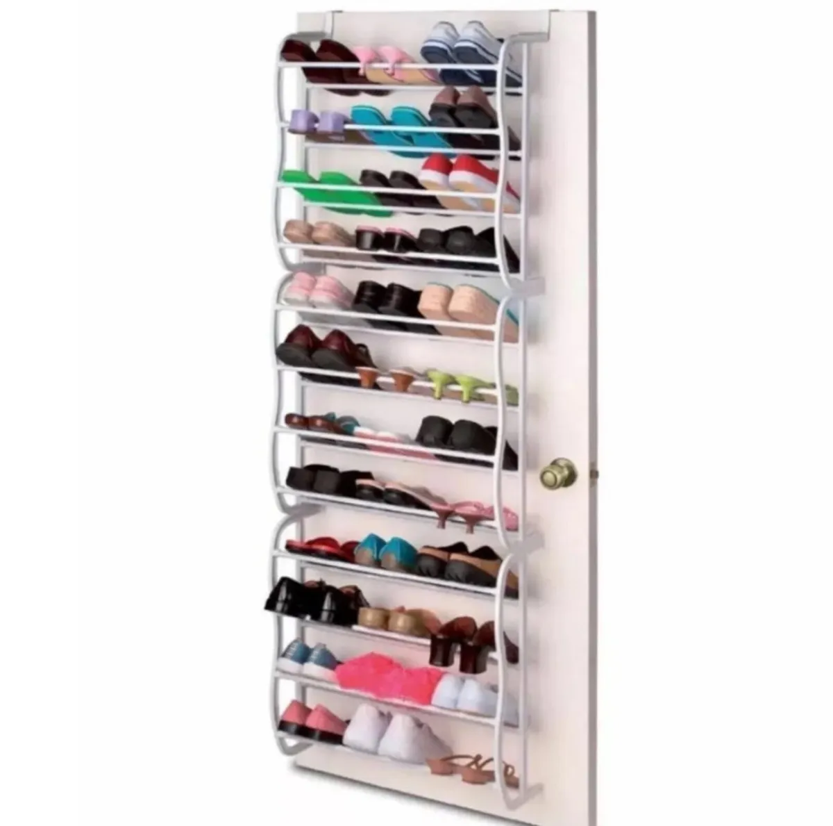 NEW Over Door Metal Hanging Shoe Rack - Image 1