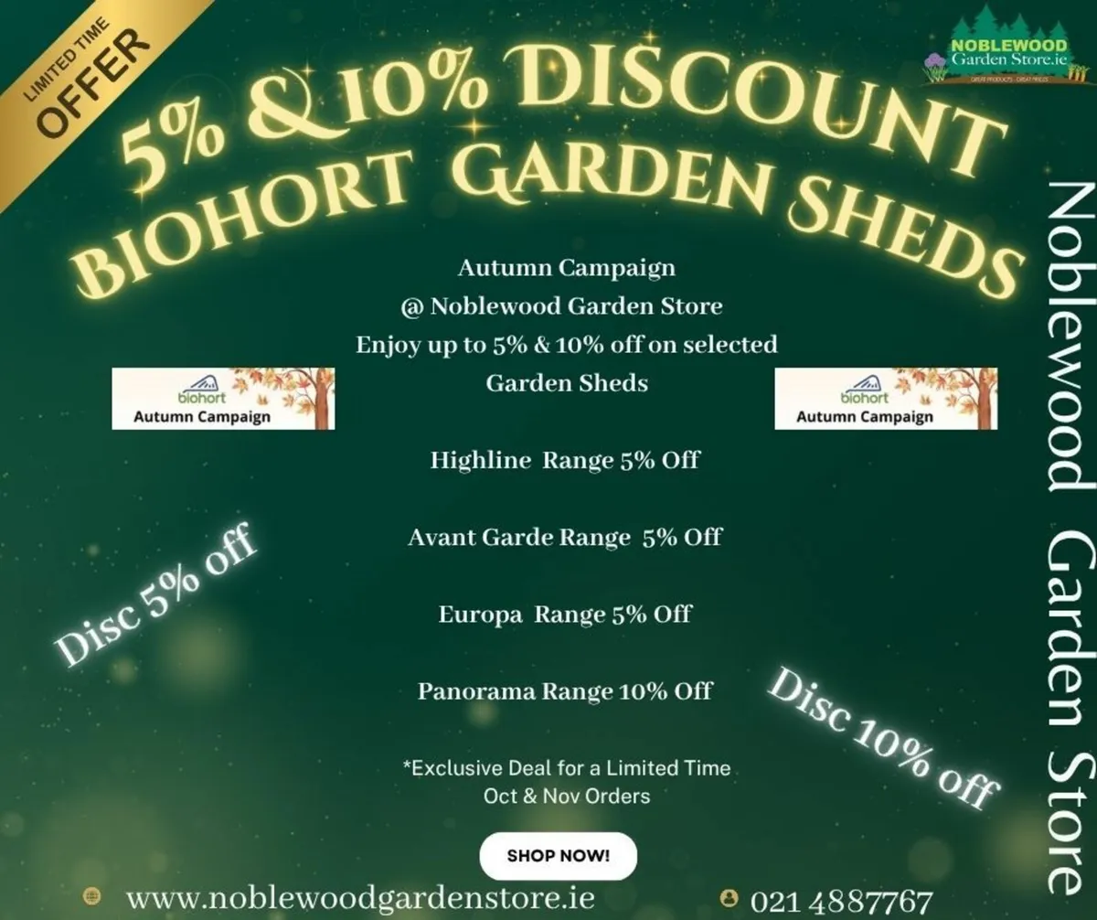 Biohort Sheds & Outdoor Storage - Autumn Campaign - Image 1