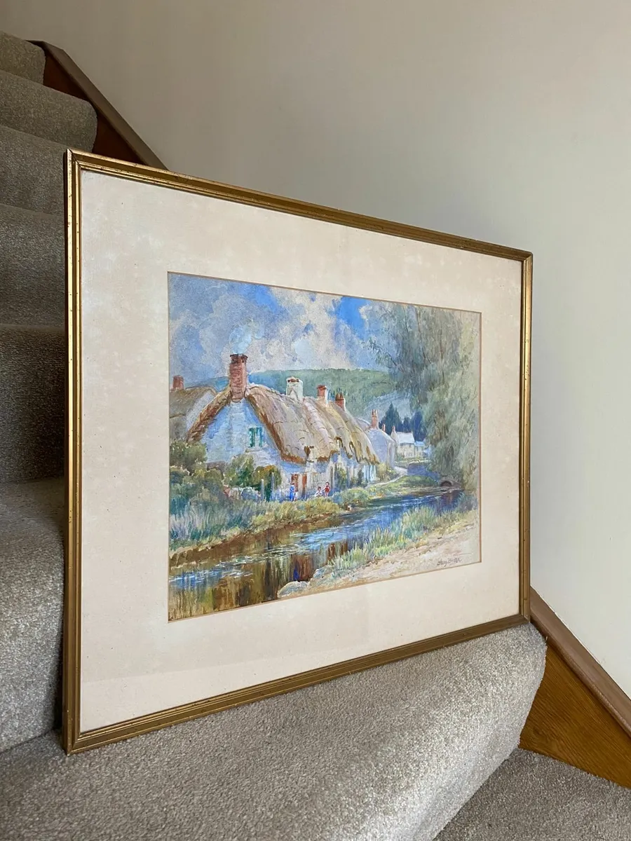 Vintage AMY BRAZIL Framed Watercolour - Image 1