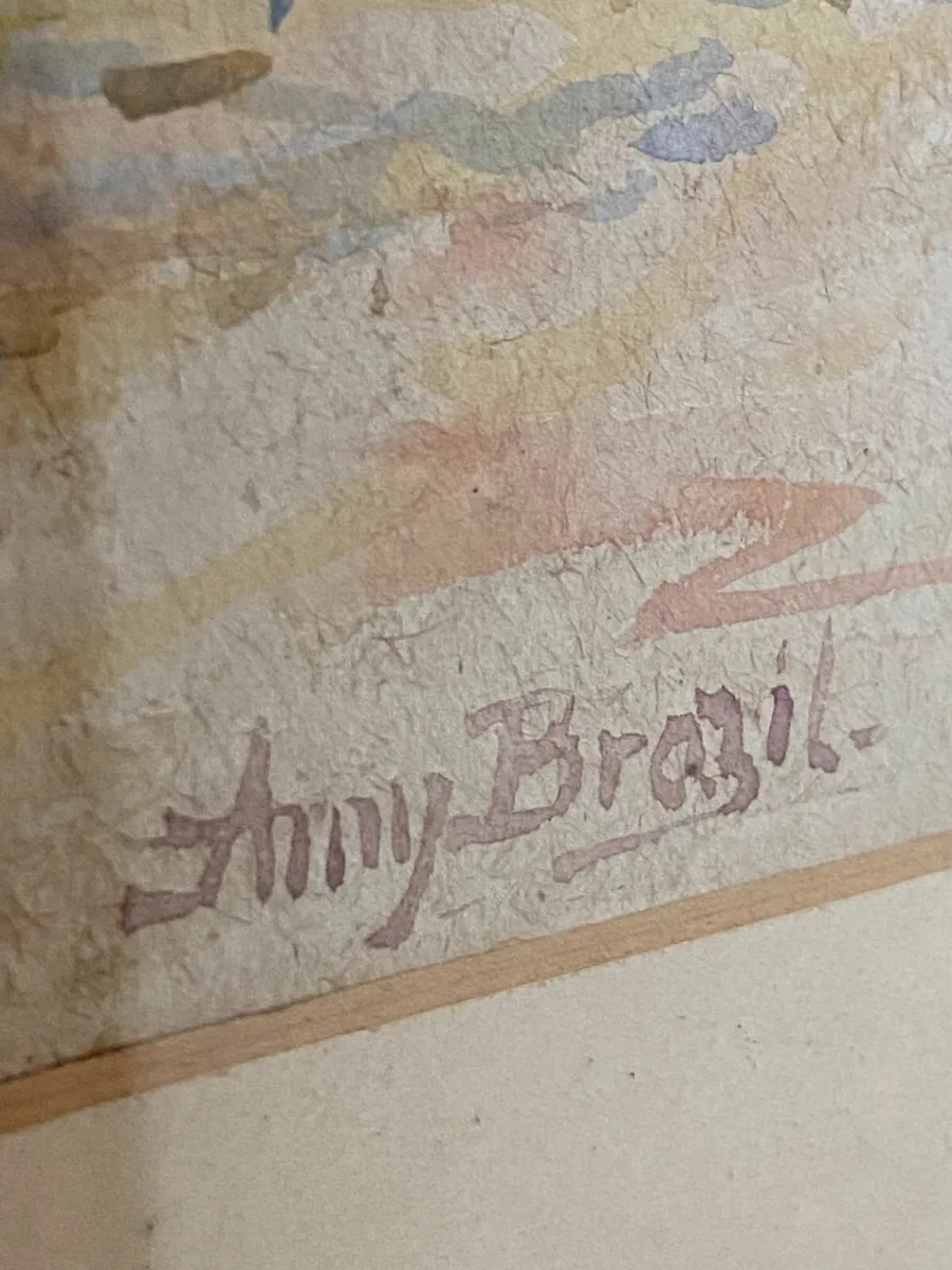 Vintage AMY BRAZIL Framed Watercolour - Image 2