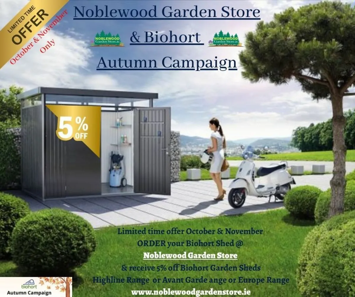 Biohort Garden Sheds Autumn Promotion - Image 1