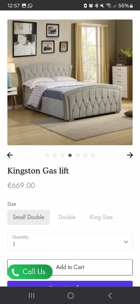 Bed small double 4ft ottoman - Image 3