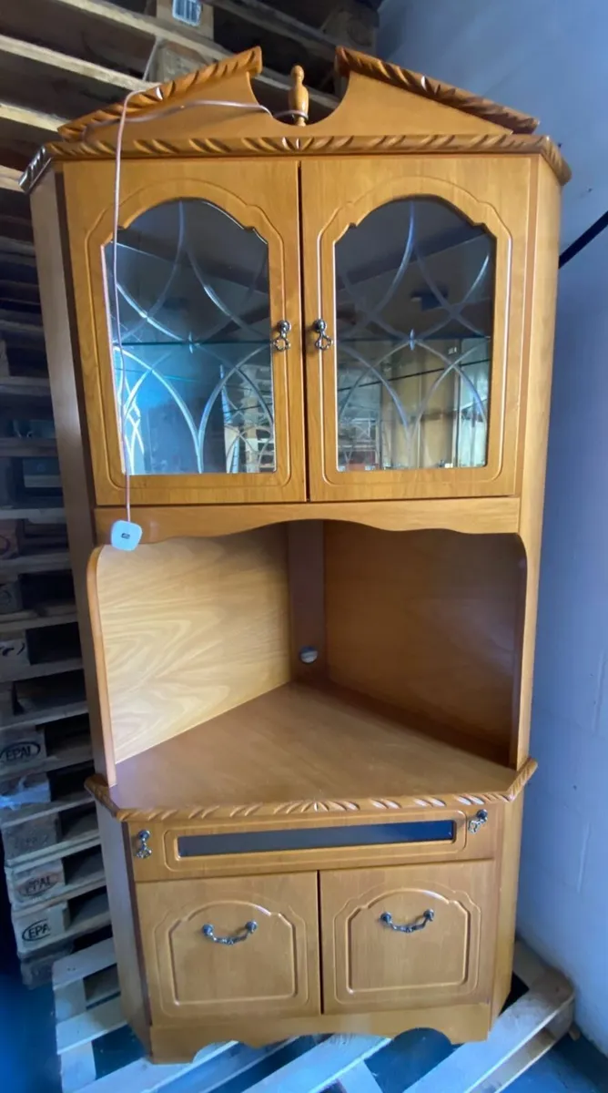 Tall Light Oak Corner Unit - Image 2