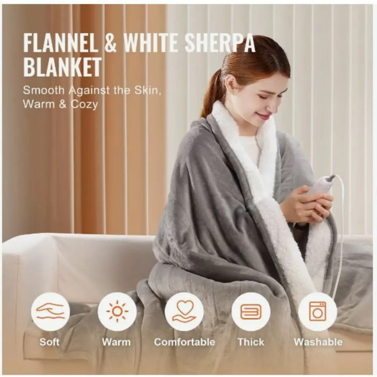Heated Blanket, 180 x 200 cm - Image 3