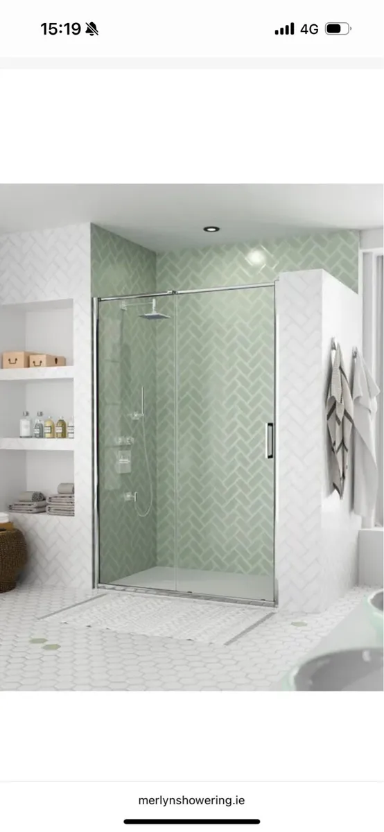 Merlyn Arysto 8 sliding shower door 1300 mm - Image 1
