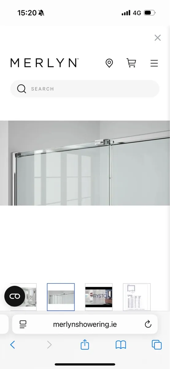 Merlyn Arysto 8 sliding shower door 1300 mm - Image 2