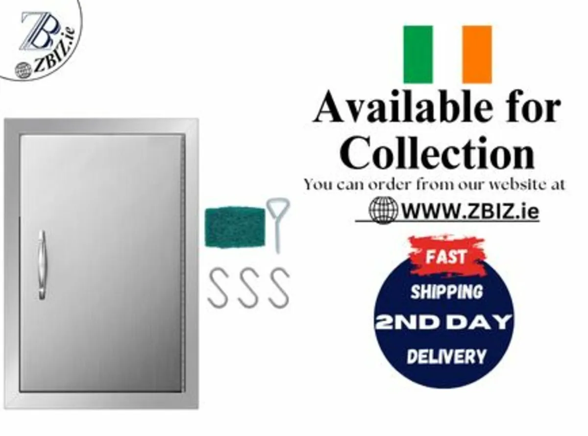 BBQ Kitchen Access Door – 14x20 Stainless Steel - Image 1