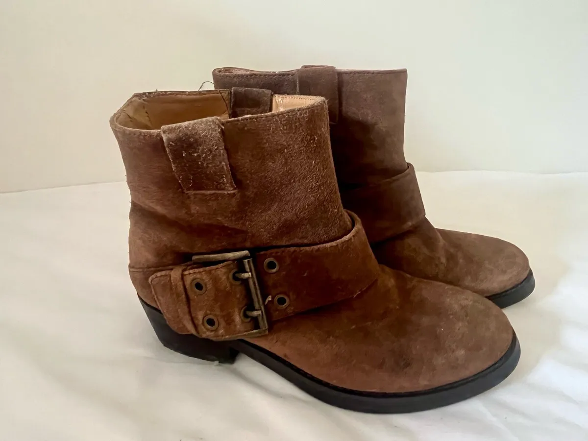 Ankle boots real suede - Image 1