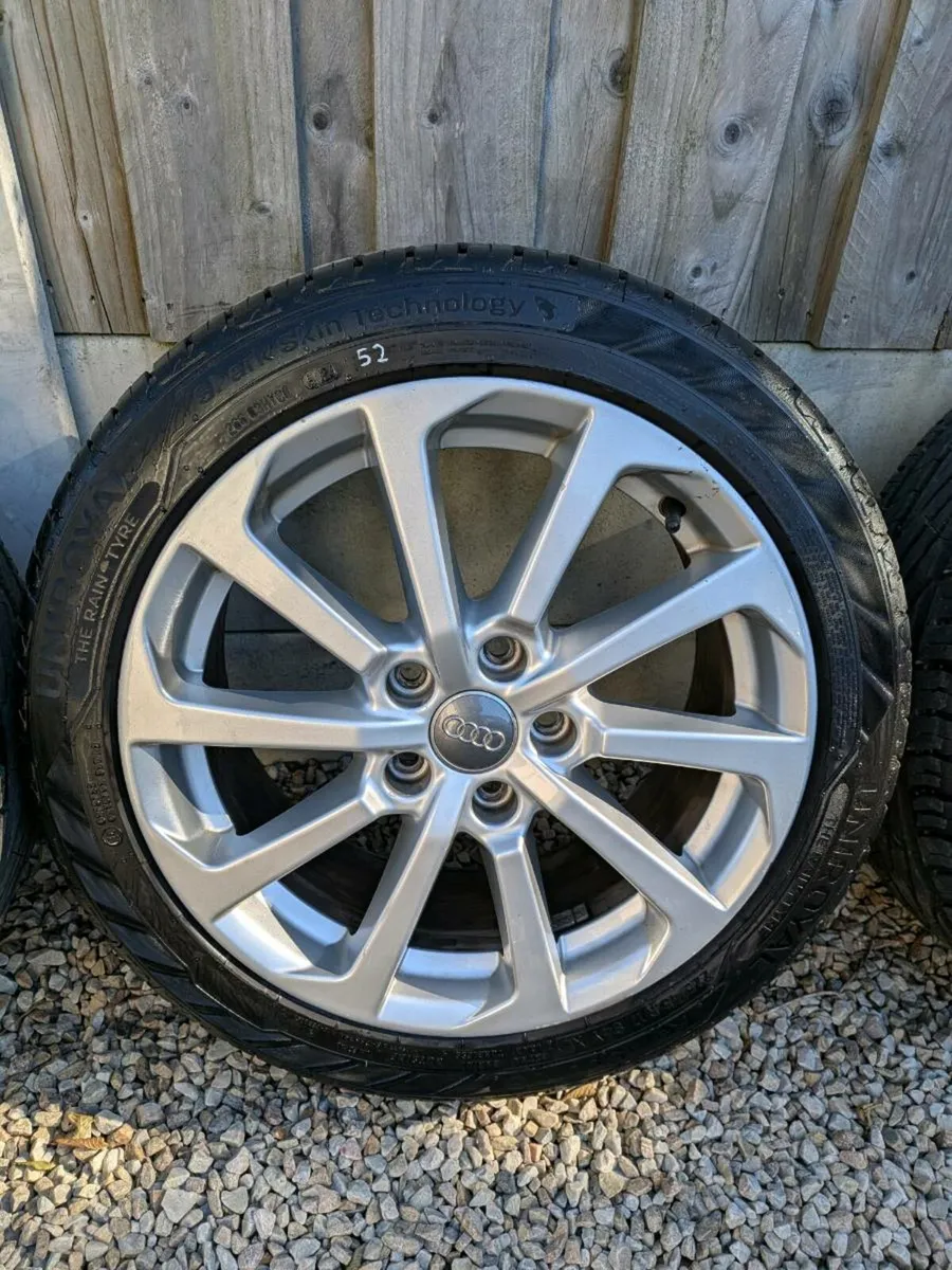 Lot 52 Audi A3 Genuine 17” Alloys + Uniroyal RainS - Image 2