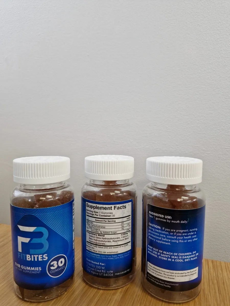 FB Fitbites BHB Gummies selling three bottles toge - Image 2