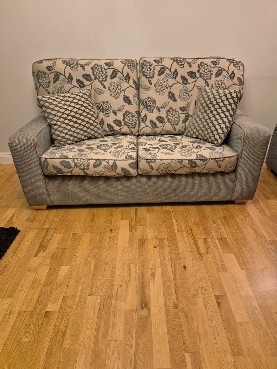 HandMade Large 2 Seater Sofa, Armchair & FootStool - Image 1