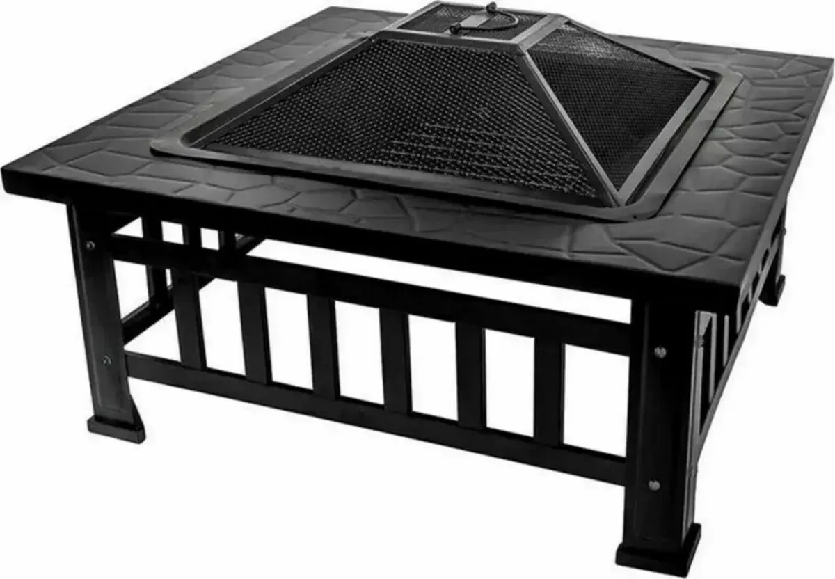 Patio Fire Pot Steel Fireplace for Outdoor Palermo - Image 1