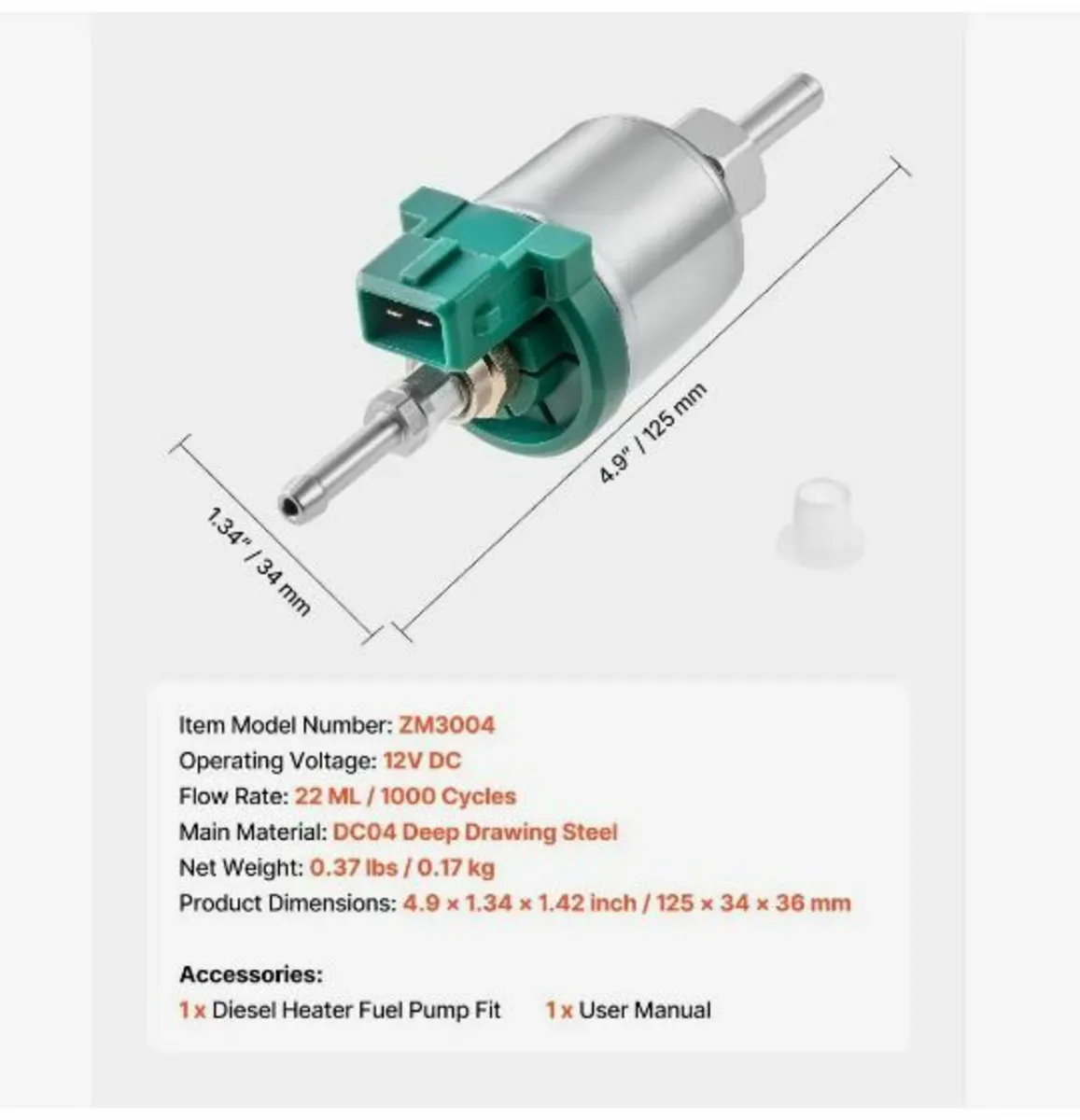 Diesel Heater Fuel Pump, 12V DC Car Air - Image 4