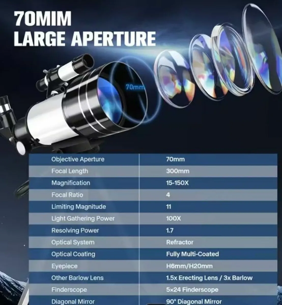 Telescope 150X Astronomical Telescope - Image 4