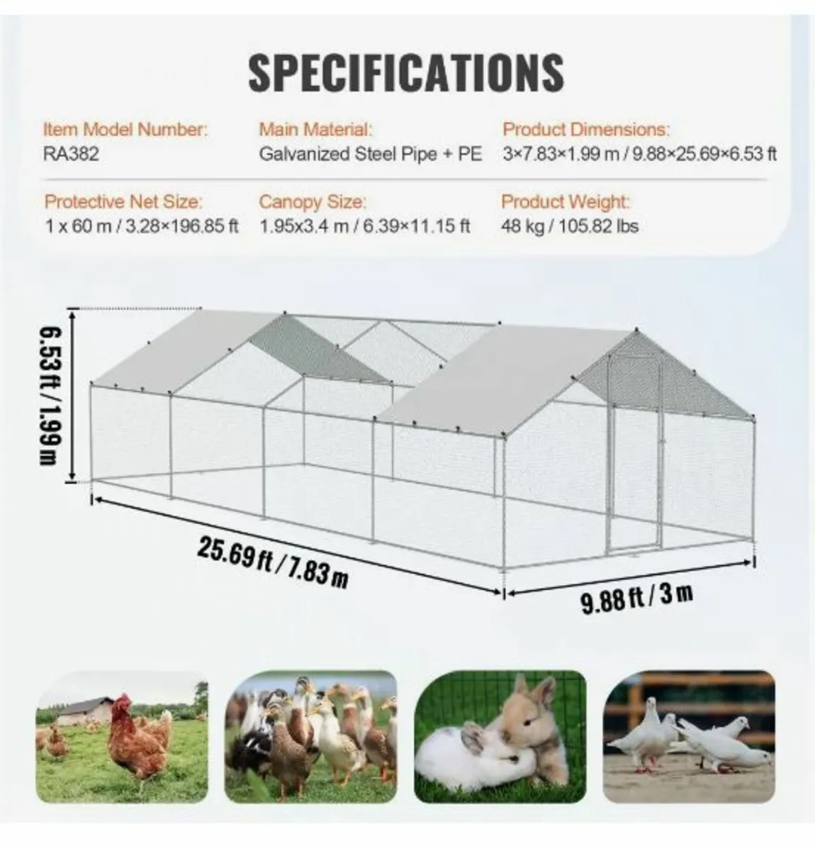 Large Metal Chicken Coop - Image 2