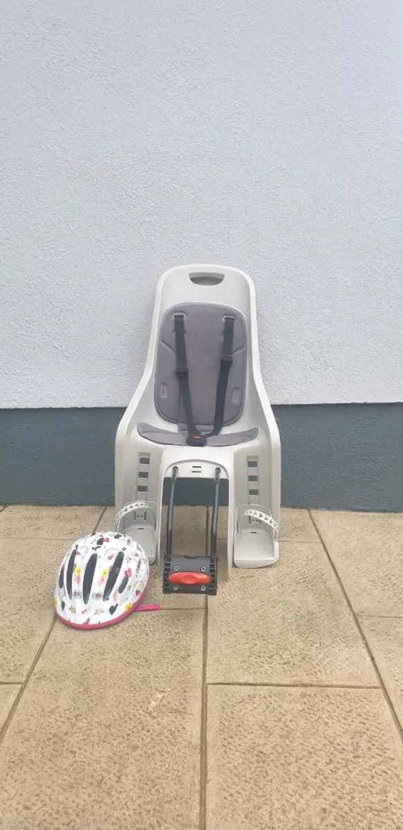 Childs bike seat and helmet
