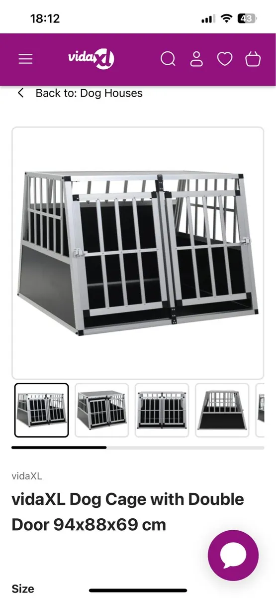 Dog crate with double doors - Image 1