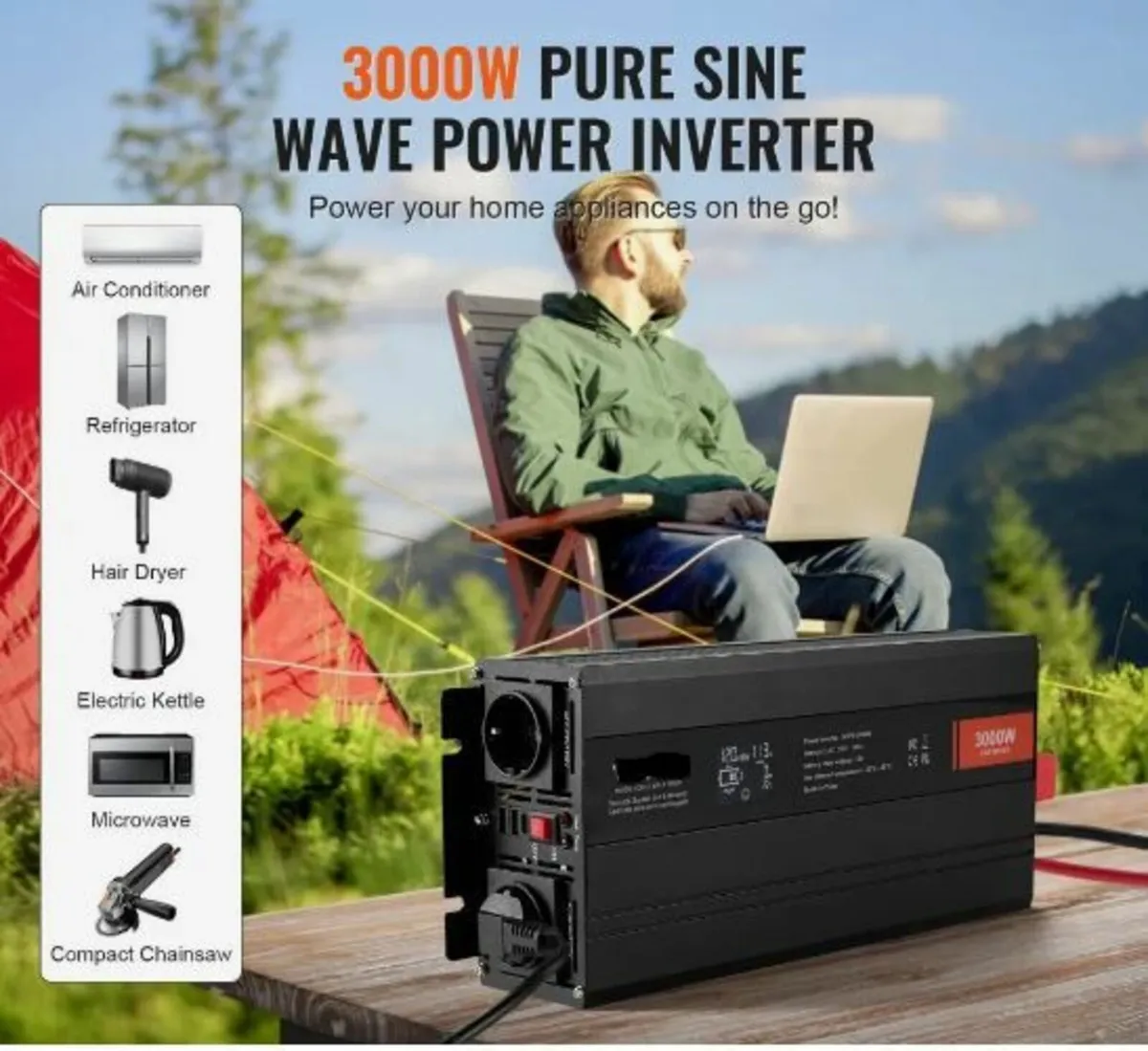 Pure Sine Wave Inverter, 3000 Watt, DC 12V - Image 2
