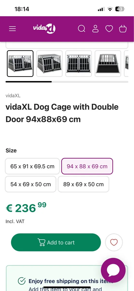 Dog crate with double doors - Image 2