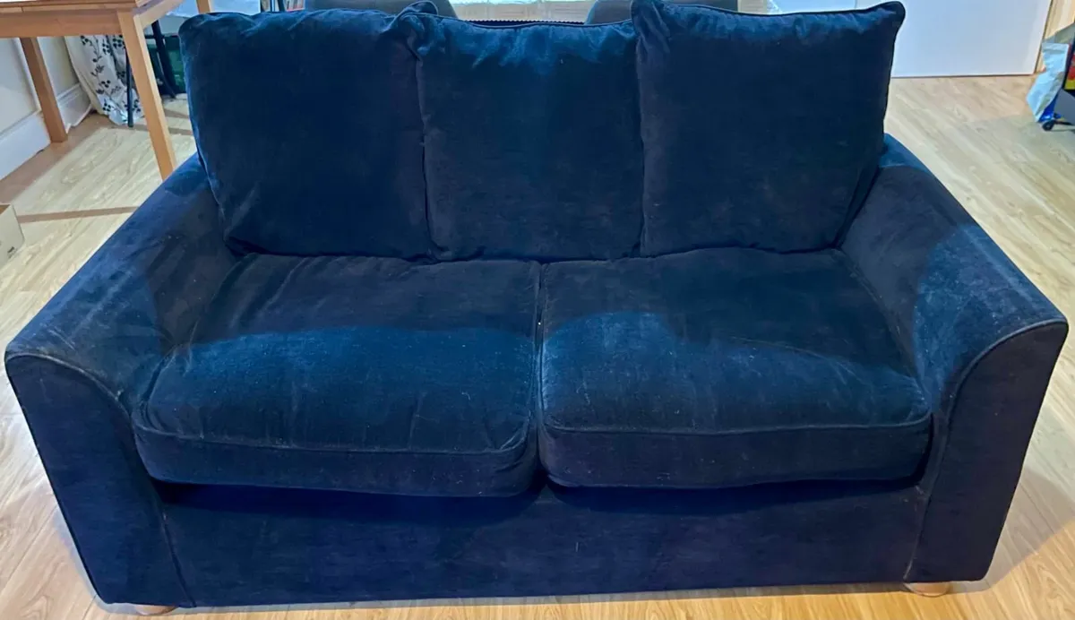 Two Sofas for Sale – Red & Dark Blue - Image 1