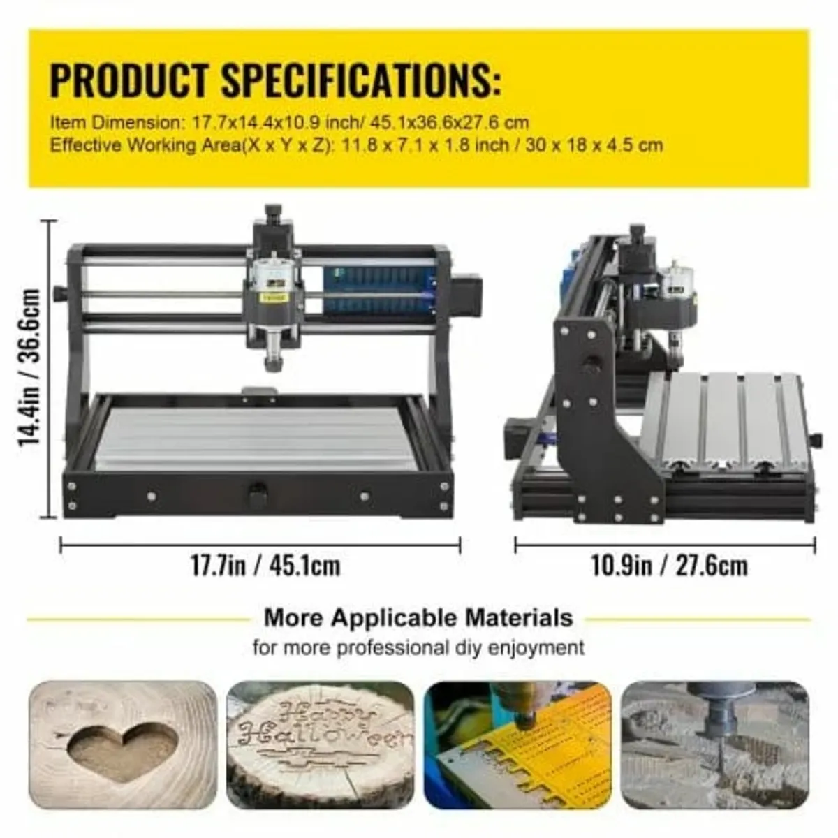 CNC 3018 Pro 300×180×45mm CNC Machine GRBL Control - Image 4
