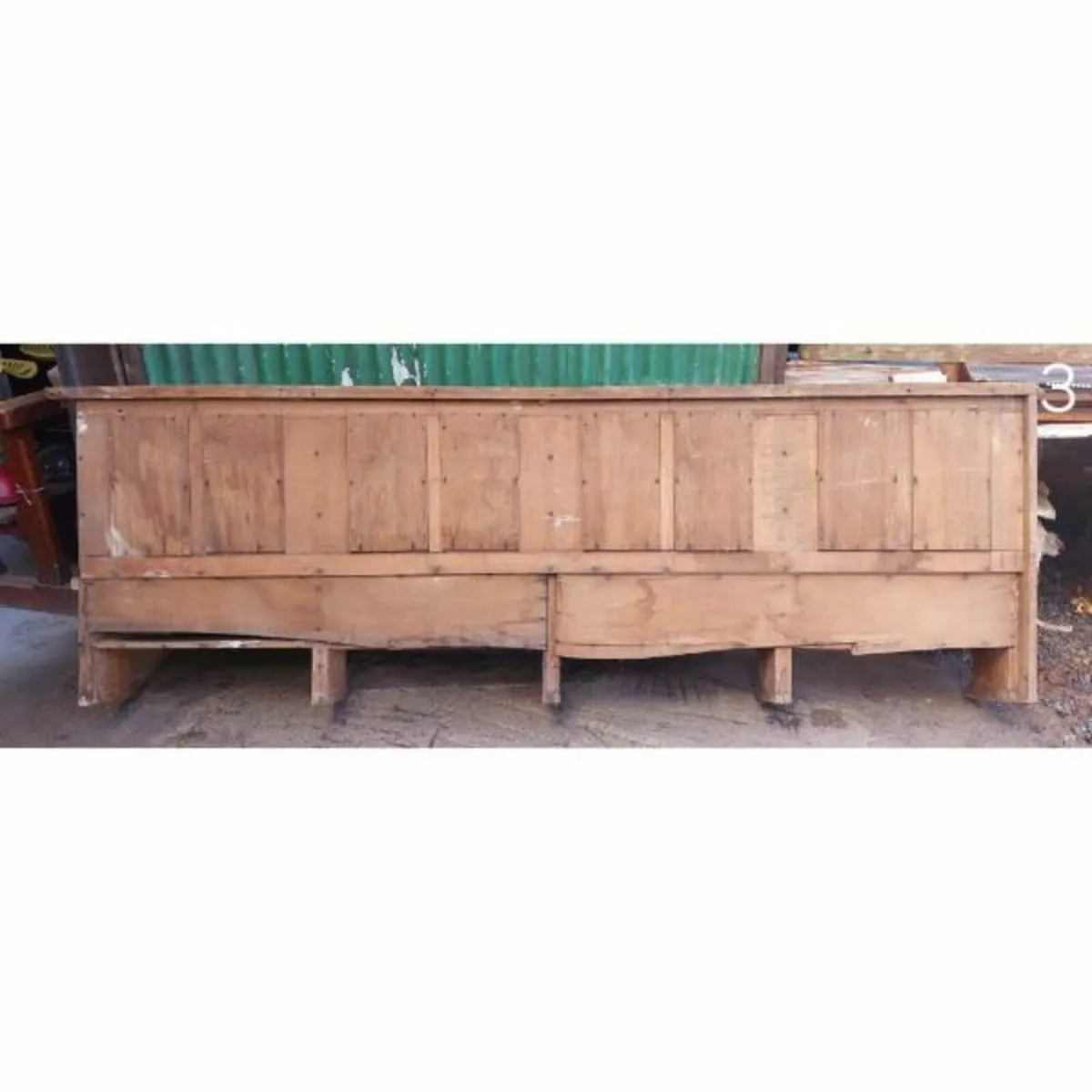 Four Seater Oak Pew – Folding Seats – 3 – KAS448 - Image 4